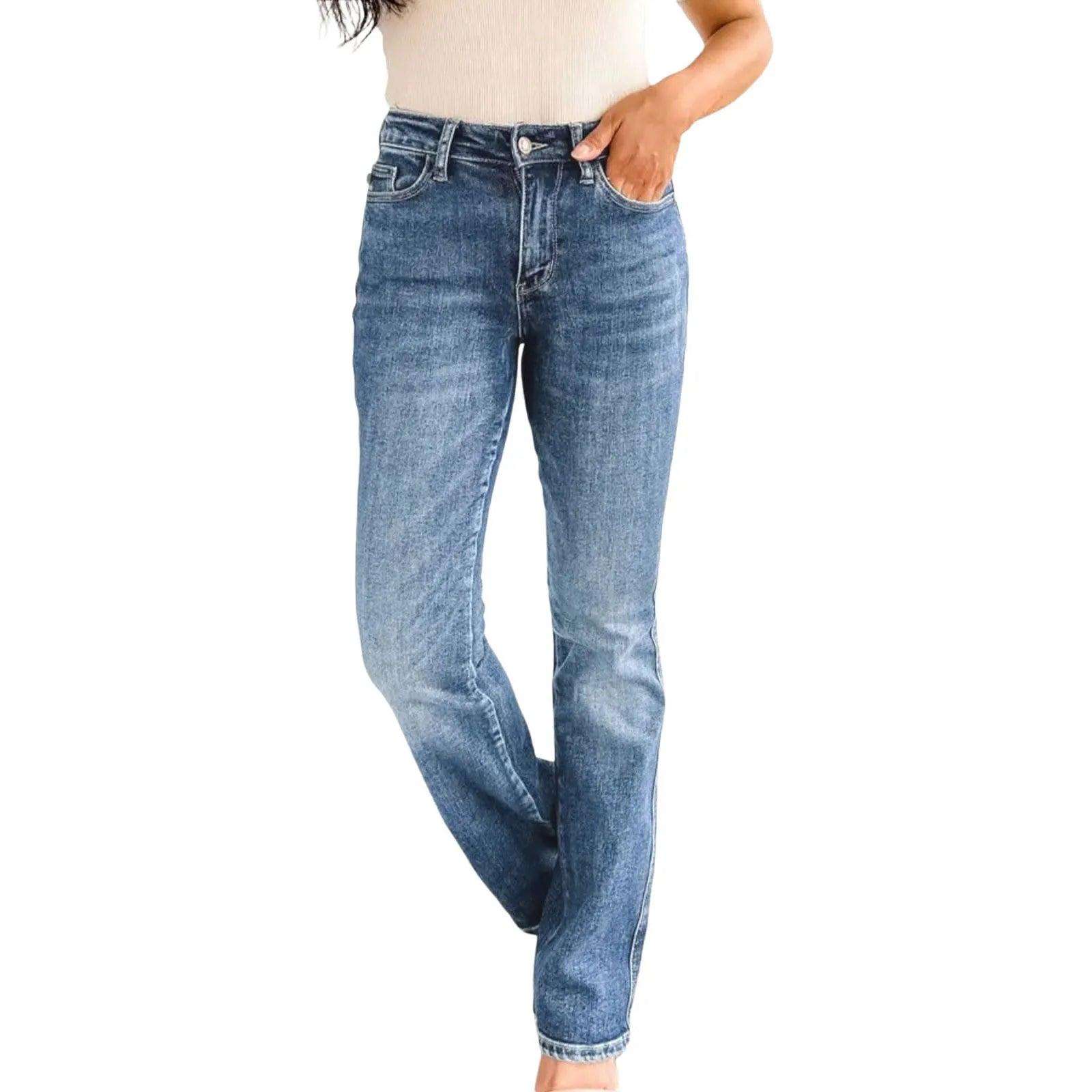 Women's High-Stretch Bootcut Flare Jeans – Classic, Chic & Ultra-Thin - JVMCL