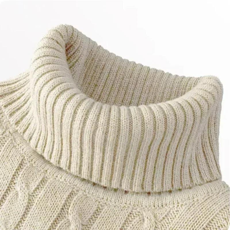 Men's High Neck Turtleneck Sweater – Stylish & Warm Winter Pullover - JVMCL