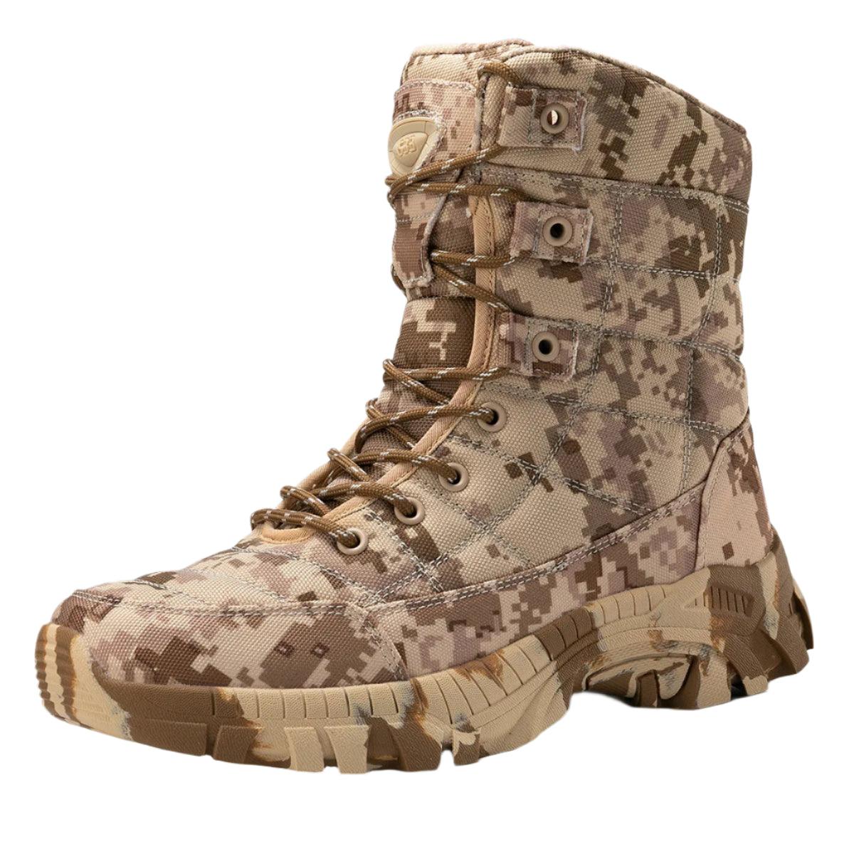 Camouflage Men's Outdoor Hiking Boots: Waterproof Trekking Combat Safety Shoes - JVMCL