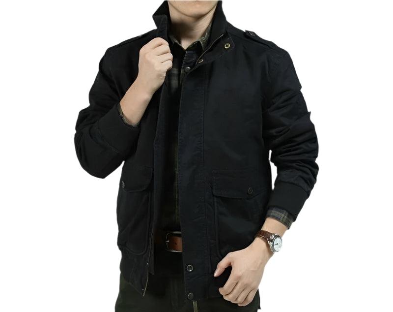 Stylish Men's Tactical Stand Collar Bomber Jackets For Spring Autumn Hunting Fishing - JVMCL