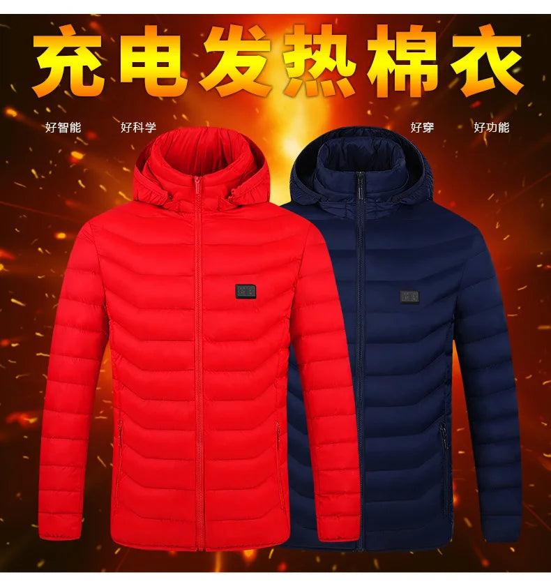 21-Area Heated Waterproof Winter Coat – USB-Powered Warm Vest for Men & Women - JVMCL