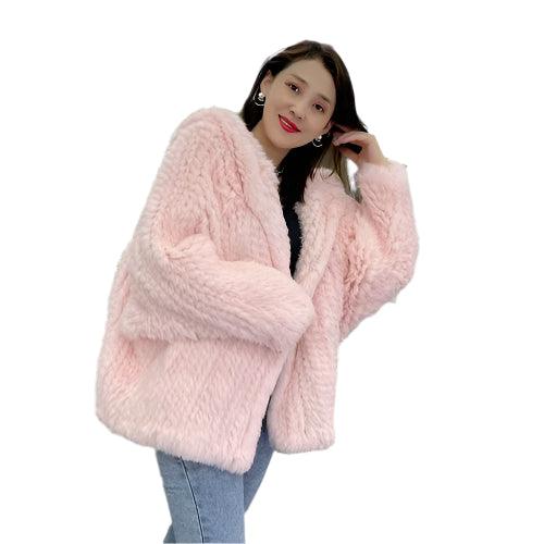 Luxurious Natural Rabbit Fur Hooded Coat – Soft, Warm & Elegant for Winter - JVMCL