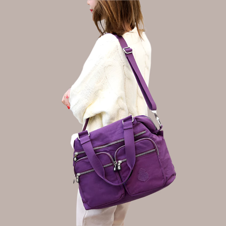 Large Capacity Women's Shoulder Bag - Waterproof Nylon Crossbody Tote