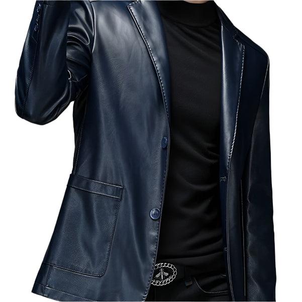 Men's Classic Real Sheepskin Leather Jacket – Business Casual Slim Fit - JVMCL