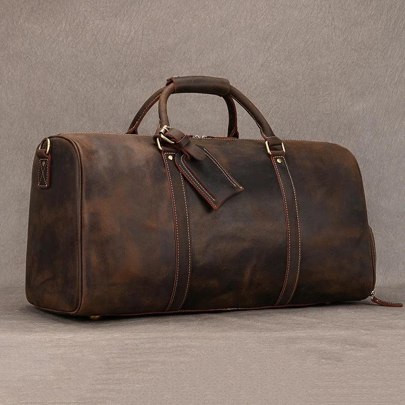 Premium Vintage Elegance & Ultimate Functional Cowskin Leather Travel Bag - JVMCL