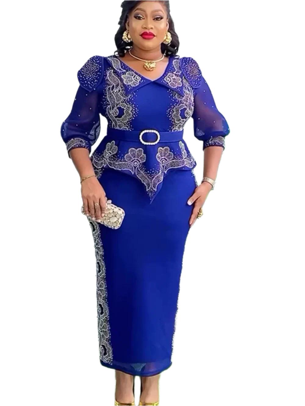 Elegant African Women Dresses – Plus Size Wedding Party Dashiki Ankara Outfits - JVMCL