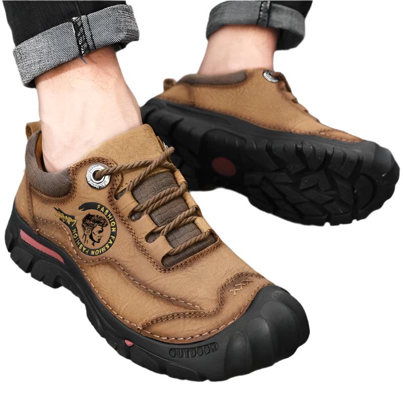 Men's Outdoor Hiking Shoes – Genuine Leather Sports & Travel Sneakers Footwear - JVMCL