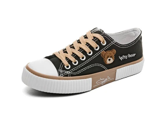 Cute High-Top Canvas Sneakers – Breathable & Stylish Print Vulcanized Shoes - JVMCL