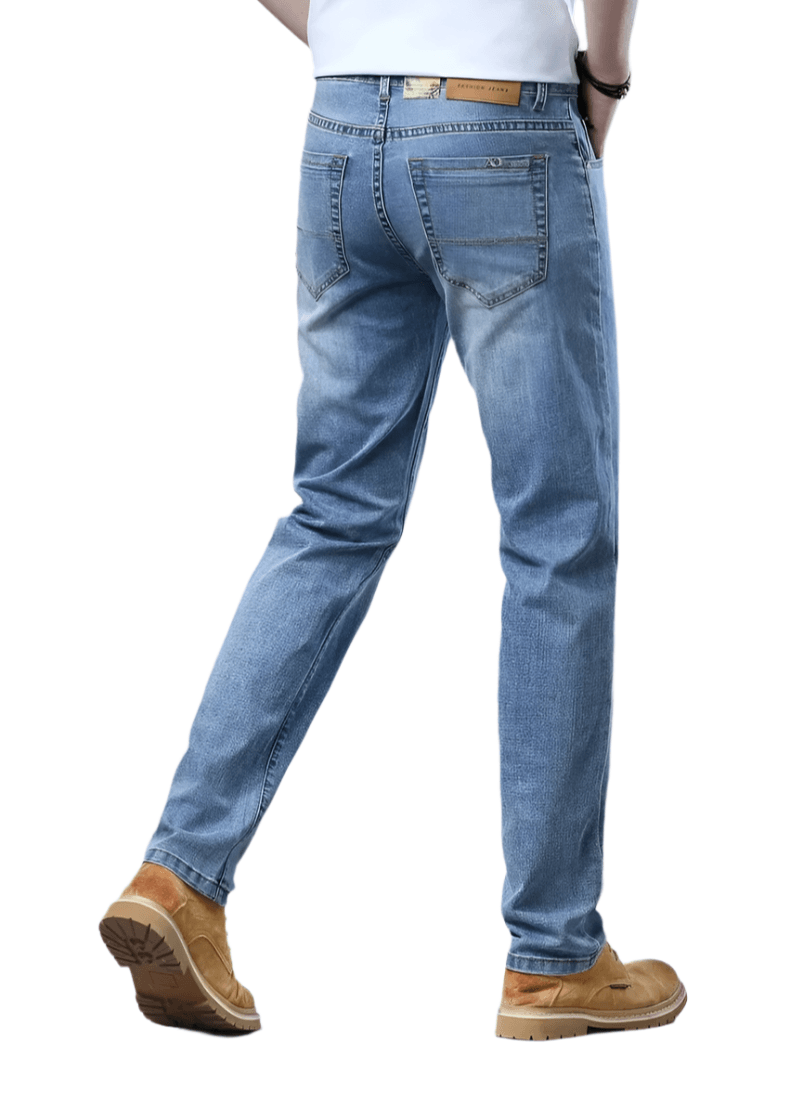 Men's Thin Casual Stretch Fashion Business Casual Straight Classic Denim Pants - JVMCL