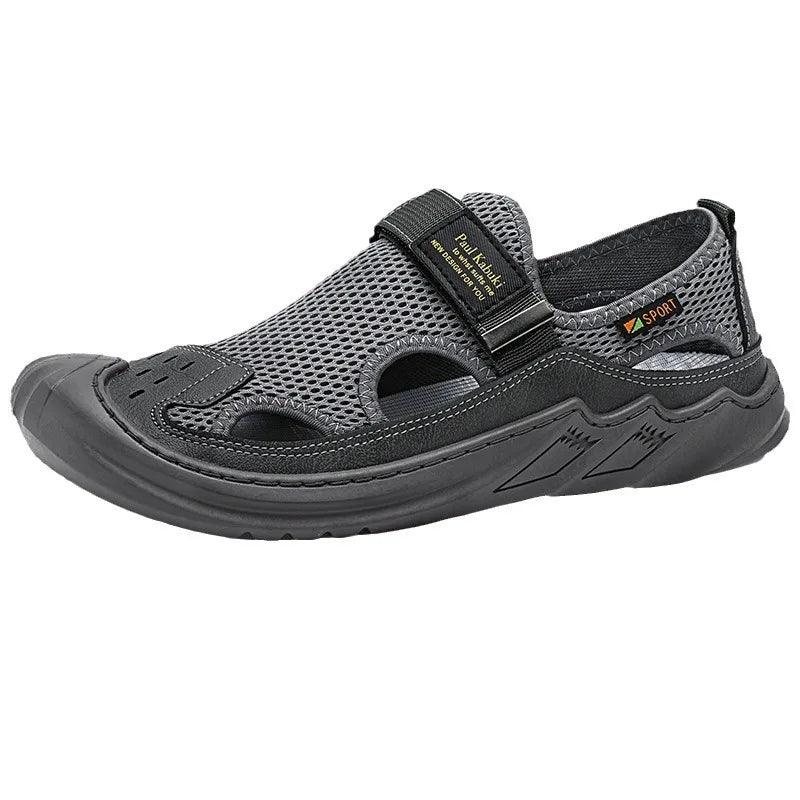 Men's Sandals Hollow Men's Sports Shoes Outdoor Non-slip Man Beach Shoes - JVMCL