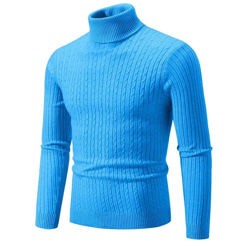 Men's High Neck Turtleneck Sweater – Stylish & Warm Winter Pullover - JVMCL