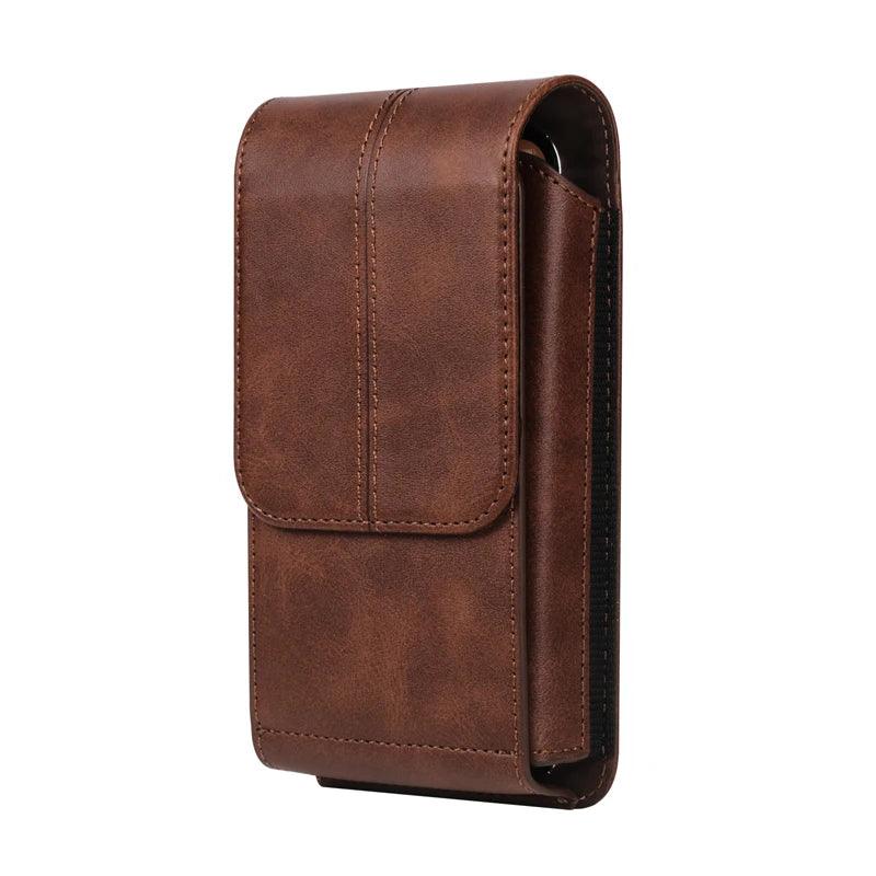 Leather Belt Case – Mobile Phone Waist Bag for iPhone 16, 15, 14, 13, 12 Series