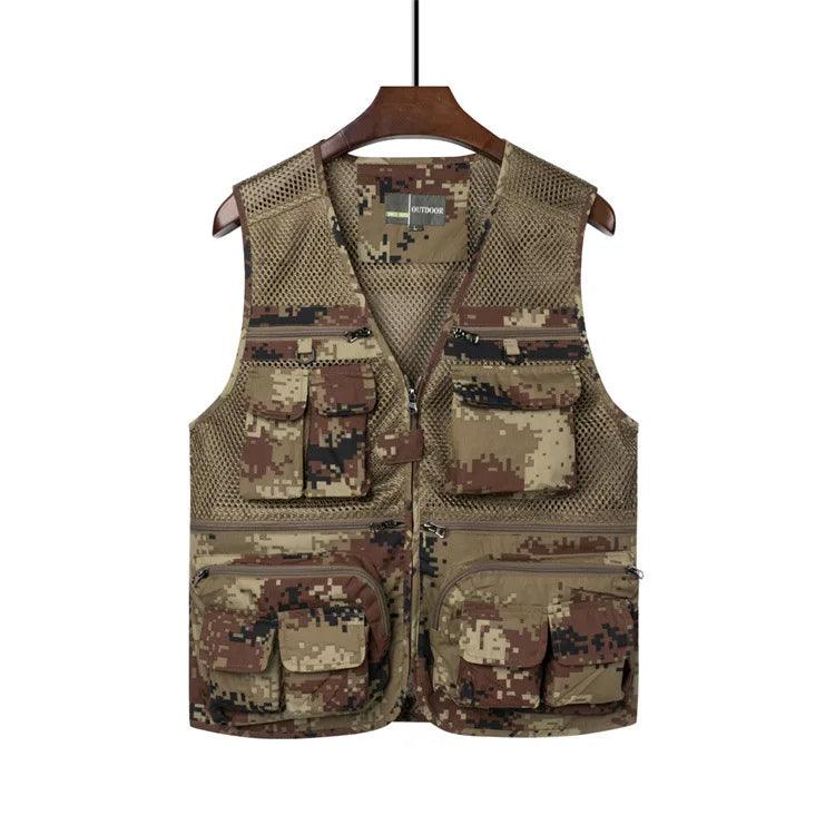 Men's Camouflage Hunting Vest - Multi-Pockets Breathable Sleeveless Jacket Outdoor Fishing Waistcoat - JVMCL