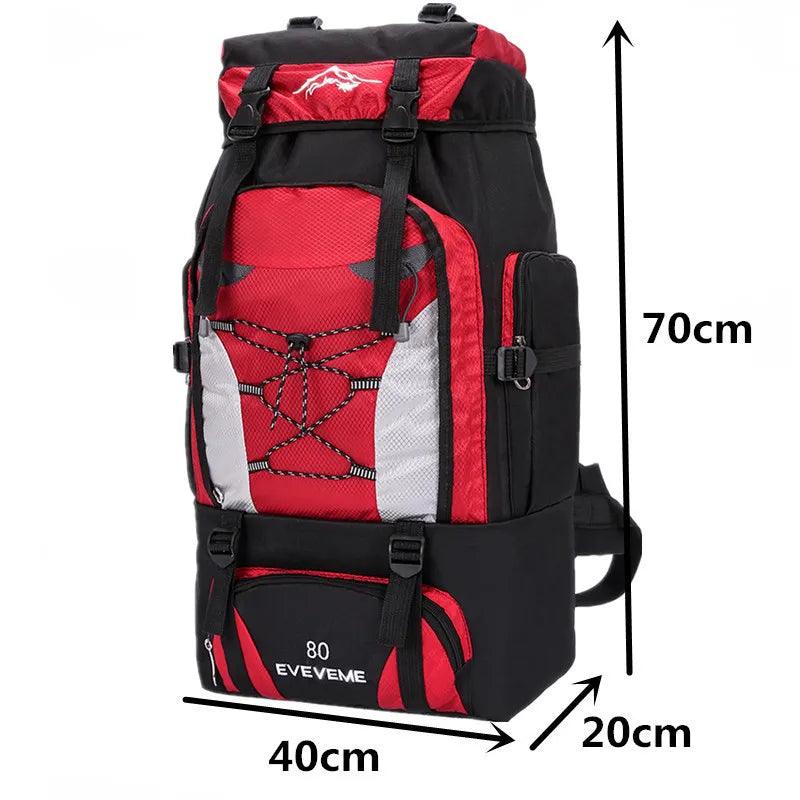 80L Waterproof Outdoor Adventure Hiking & Climbing Rucksack Backpack - JVMCL