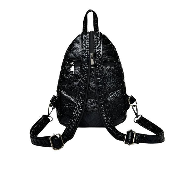 Mini K-Style PU Leather Backpack for Women - Fashion All-Match Small Travel Bag - JVMCL