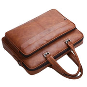 PU Leather Business Briefcase: Handbag, Laptop Folder & Crossbody Messenger Bag - JVMCL