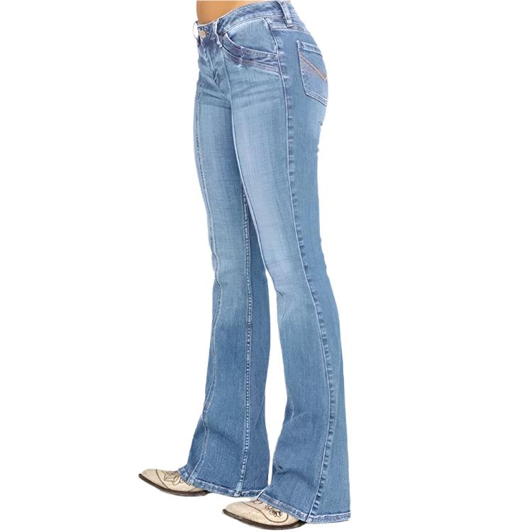 Women's Slimming Micro Flare Denim Pants – Y2K-Inspired Casual Elegance - JVMCL