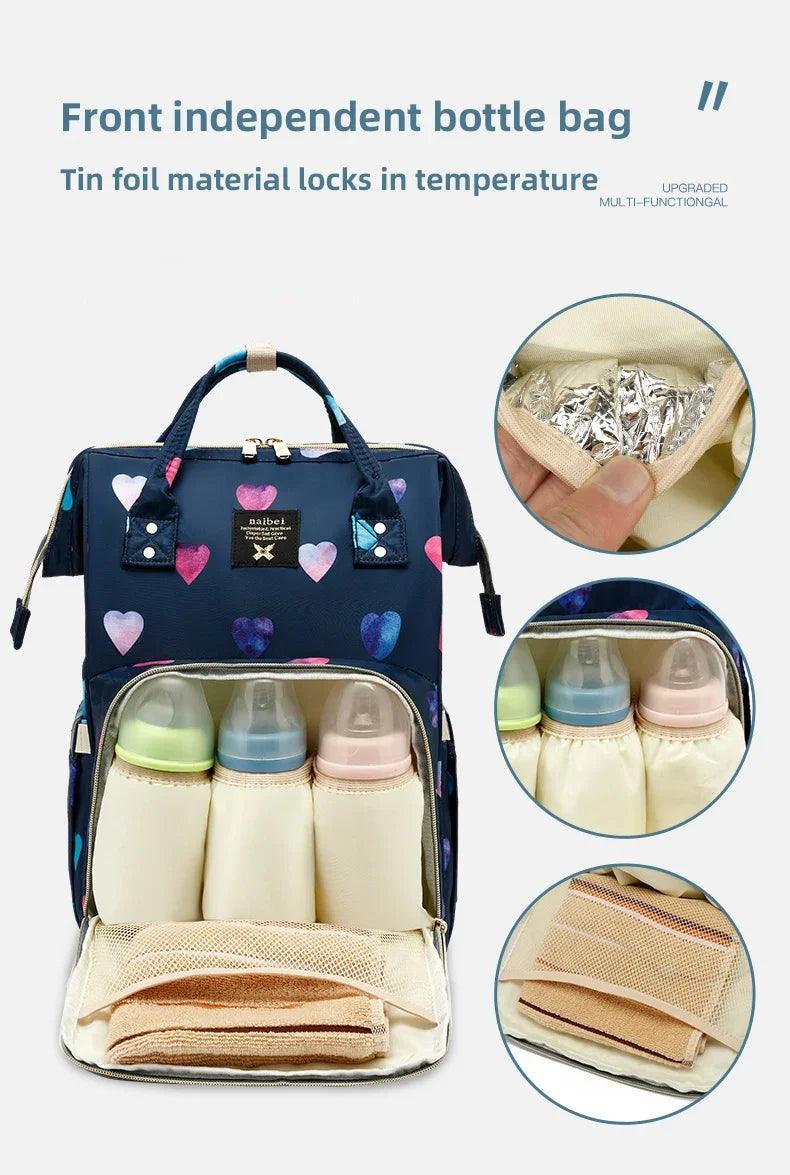 Waterproof Travel Backpack Nappy Changing Bag - Maternity Nursing Diaper Bag - JVMCL