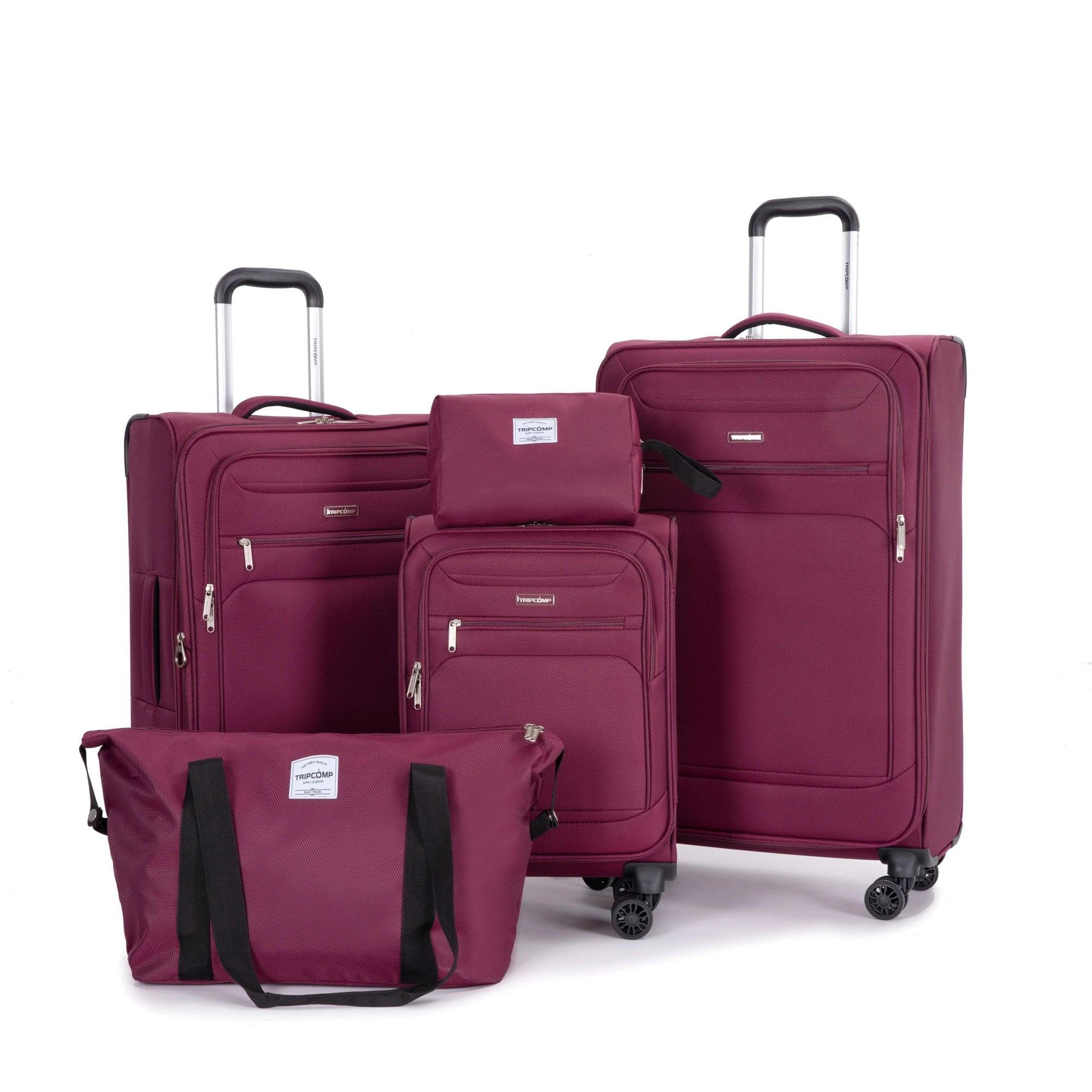 5-Piece Expandable Soft side Luggage Set with Spinner Wheels & Travel Duffel Bag - JVMCL