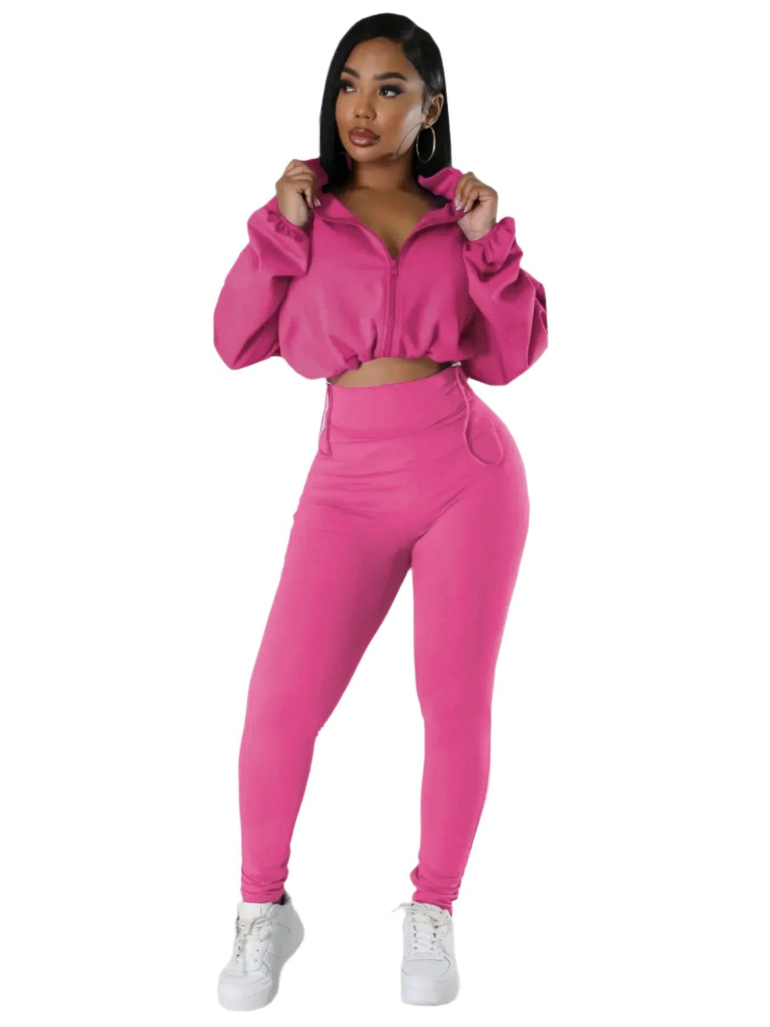 Women’s High Street Activewear – Full Sleeve Sweatshirt + Pencil Pants Two-Piece Set - JVMCL