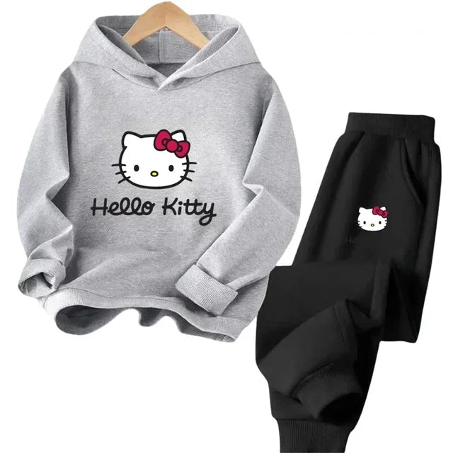 Girls' Hoodie & Pants Set – Cute Anime Tracksuit for Kids & Teens - JVMCL