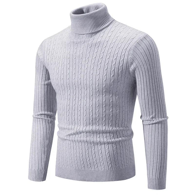 Trendy High Neck Knitted Sweater for Men – Stay Stylish & Warm! - JVMCL