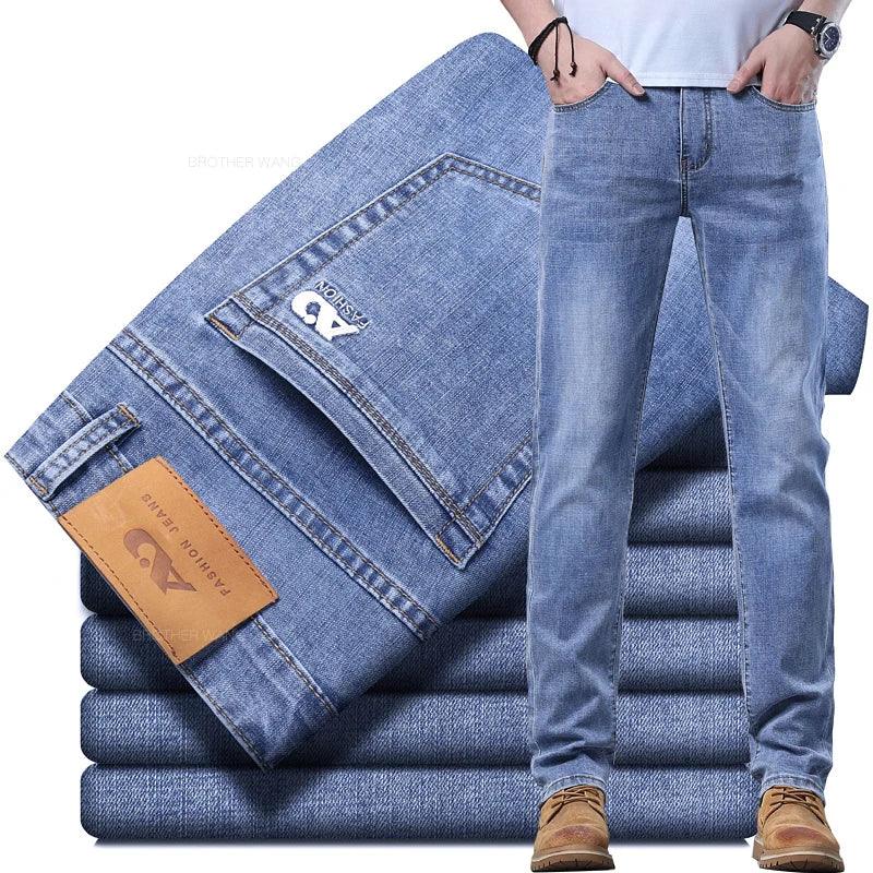 Stylish Slim Casual Stretch Denim Jeans Pants - JVMCL