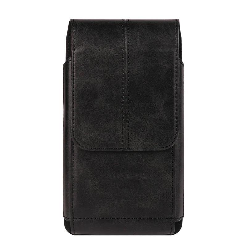 Leather Belt Case – Mobile Phone Waist Bag for iPhone 16, 15, 14, 13, 12 Series