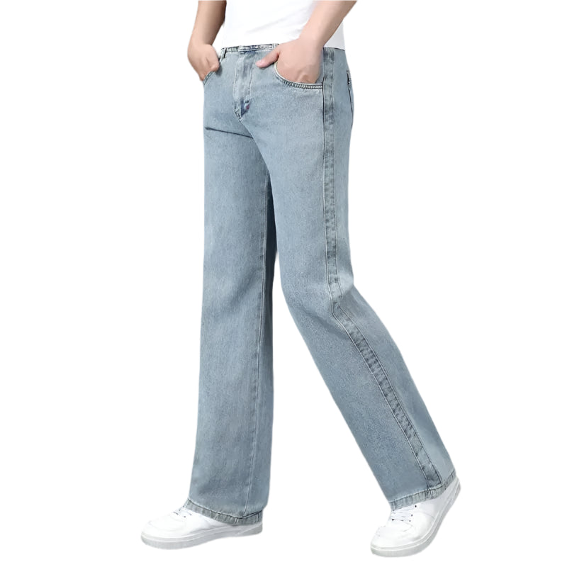 Casual Fashion Men’s Vintage Wide-Leg Jeans for Effortless Style