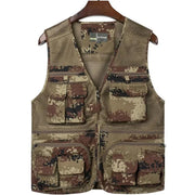 Men's Camouflage Hunting Vest - Multi-Pockets Breathable Sleeveless Jacket Outdoor Fishing Waistcoat - JVMCL