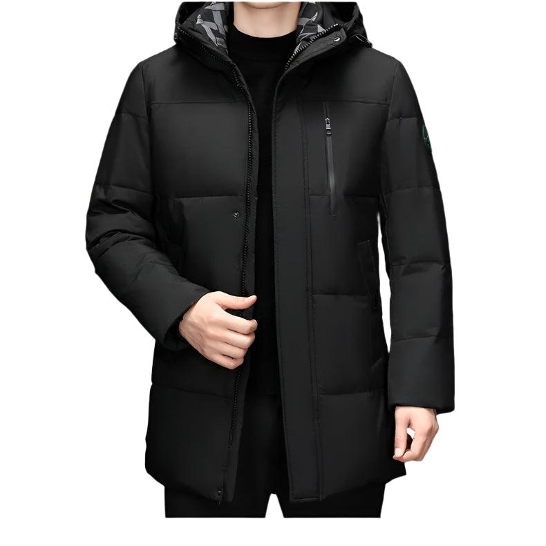 High-Quality Winter Men's Hooded Down Jacket – White Duck Down Parka - JVMCL