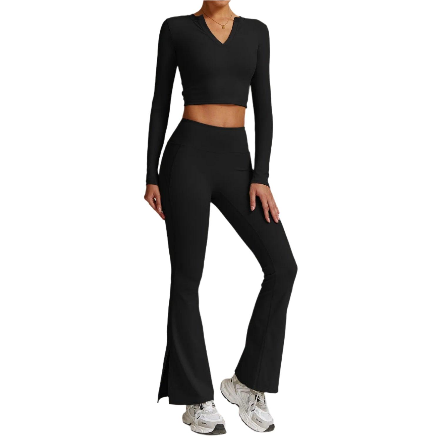 2PCS Yoga Set Women's Gym Clothes Workout Sportswear Yoga Suits Set Tracksuit - JVMCL