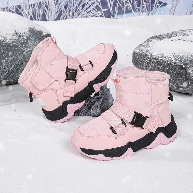 High-Quality Winter Adventure Anti-Slip Outdoor Plush Warm Snow Kids Boots - JVMCL