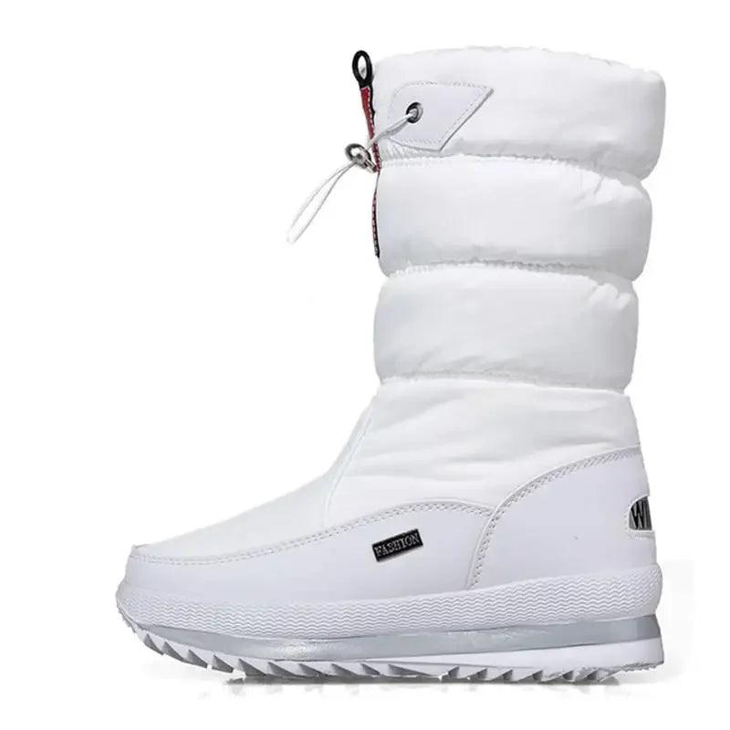 Platform Spring Winter Thick Waterproof Non-slip Fashion Fur Women Snow Boots - JVMCL