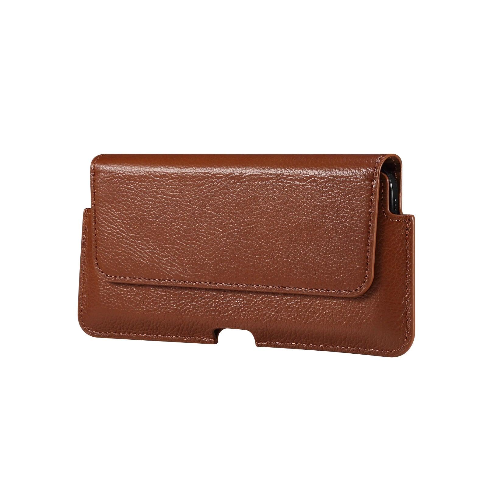 Genuine Leather Universal Waist Business Belt Pouch for 5.5"-7.2" Smartphones