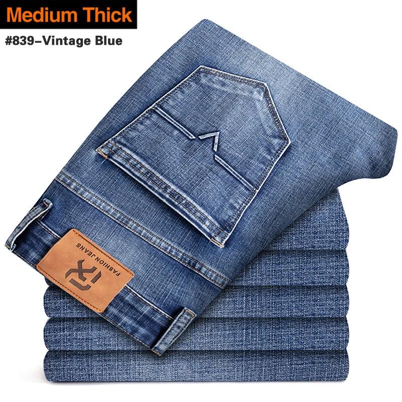 Regular Fit Casual Classic Business Stretch Fit Denim Jeans - JVMCL