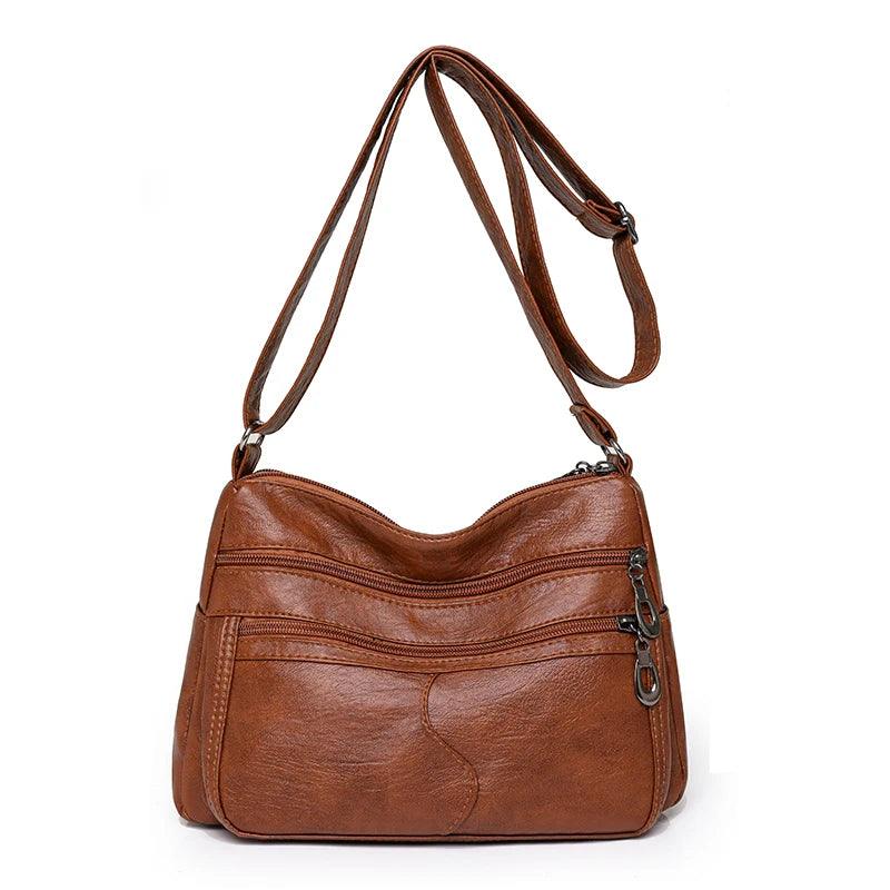 Women's Vintage Handbags and Purses - Retro Design Soft Leather Crossbody Bags - JVMCL