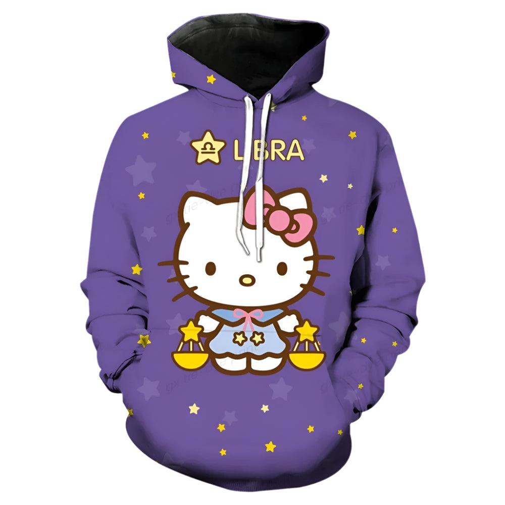 Cozy & Stylish Streetwear Hello Kitty 3D Printed Hooded Sweatshirt - JVMCL