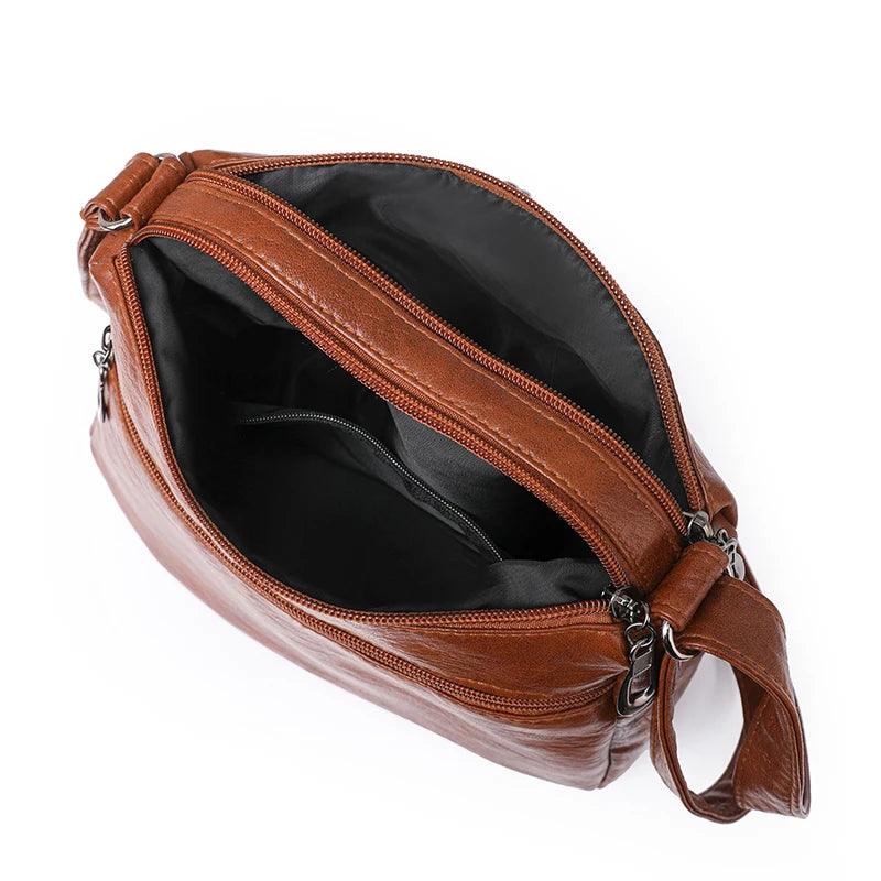 Women's Vintage Handbags and Purses - Retro Design Soft Leather Crossbody Bags - JVMCL