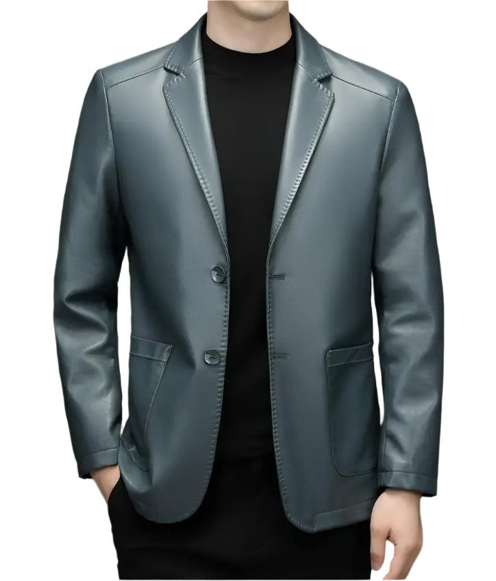 High-Quality Genuine Sheepskin Men's Leather Suit Coat – Autumn and Winter Jacket - JVMCL