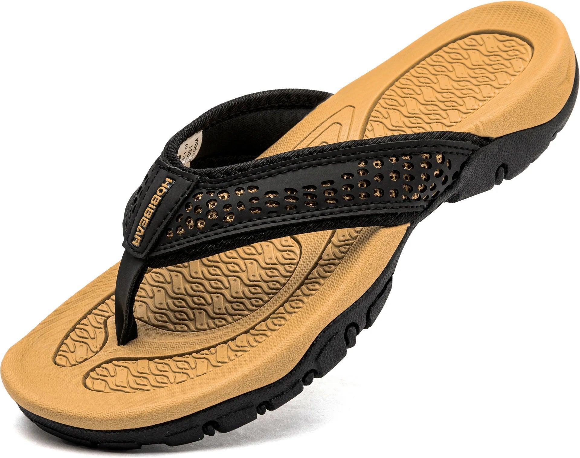 Men's Massage Flip Flops - Non-Slip Outdoor Travel Slippers (Sizes 40-50) - JVMCL