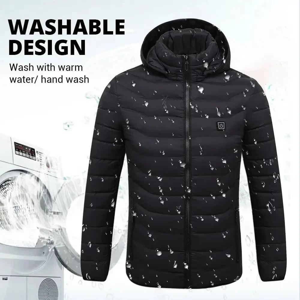 21-Area Heated Waterproof Winter Coat – USB-Powered Warm Vest for Men & Women - JVMCL