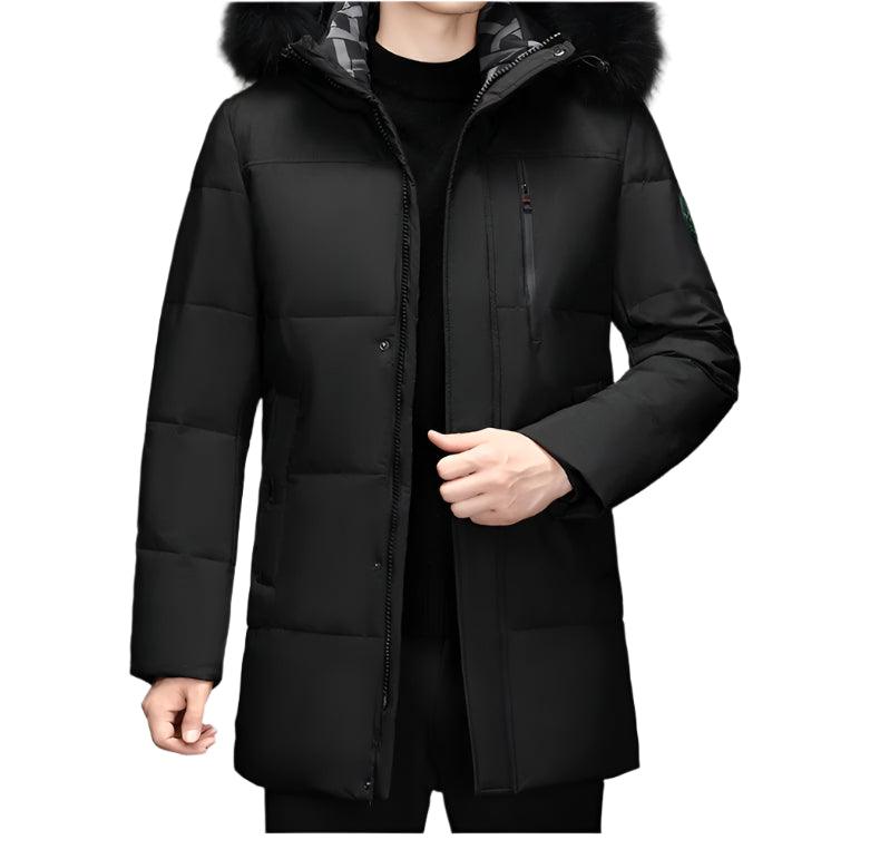 High-Quality Winter Men's Hooded Down Jacket – White Duck Down Parka - JVMCL