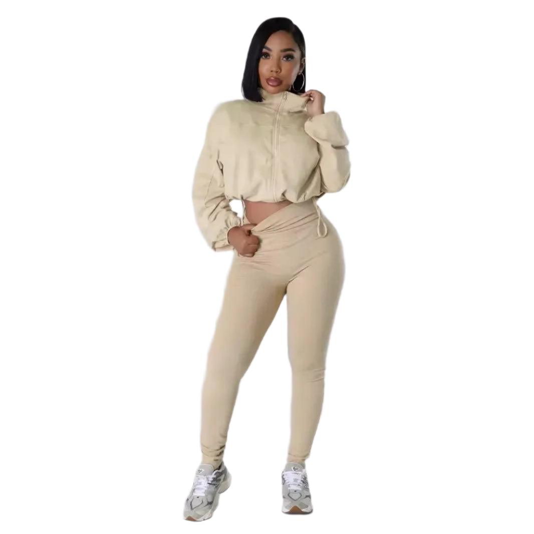 Women’s High Street Activewear – Full Sleeve Sweatshirt + Pencil Pants Two-Piece Set - JVMCL