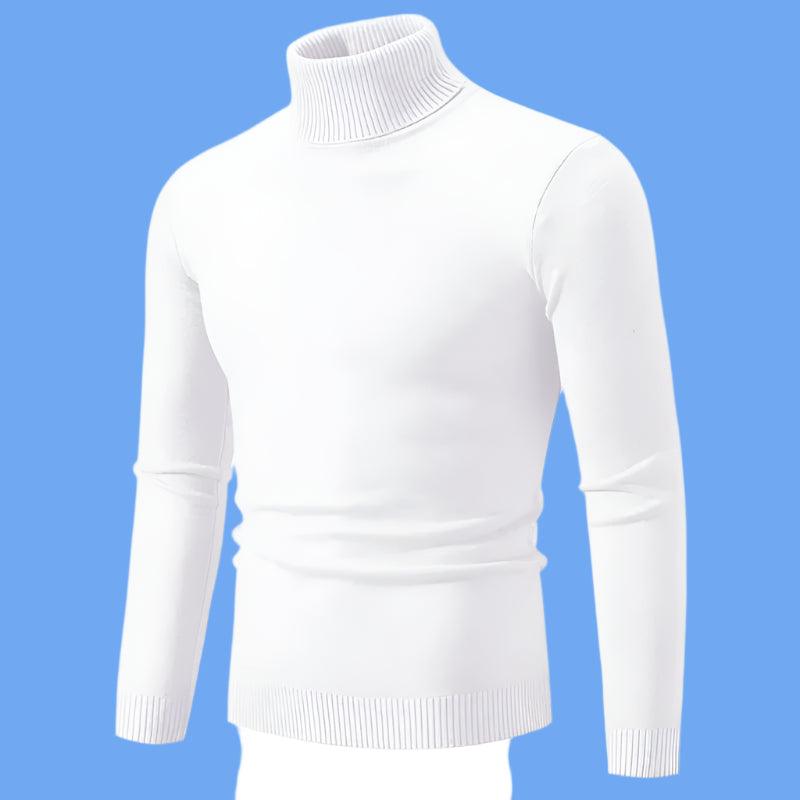 Men’s Soft Knitted High Neck Turtleneck Sweater – Warm & Versatile Pullover - JVMCL