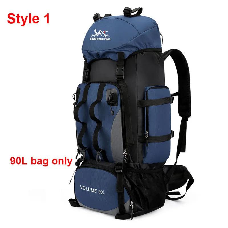 90L Waterproof Hiking & Trekking Backpack – Large Capacity Outdoor Travel Bag - JVMCL