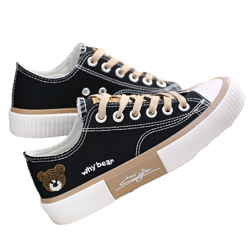 Cute High-Top Canvas Sneakers – Breathable & Stylish Print Vulcanized Shoes - JVMCL