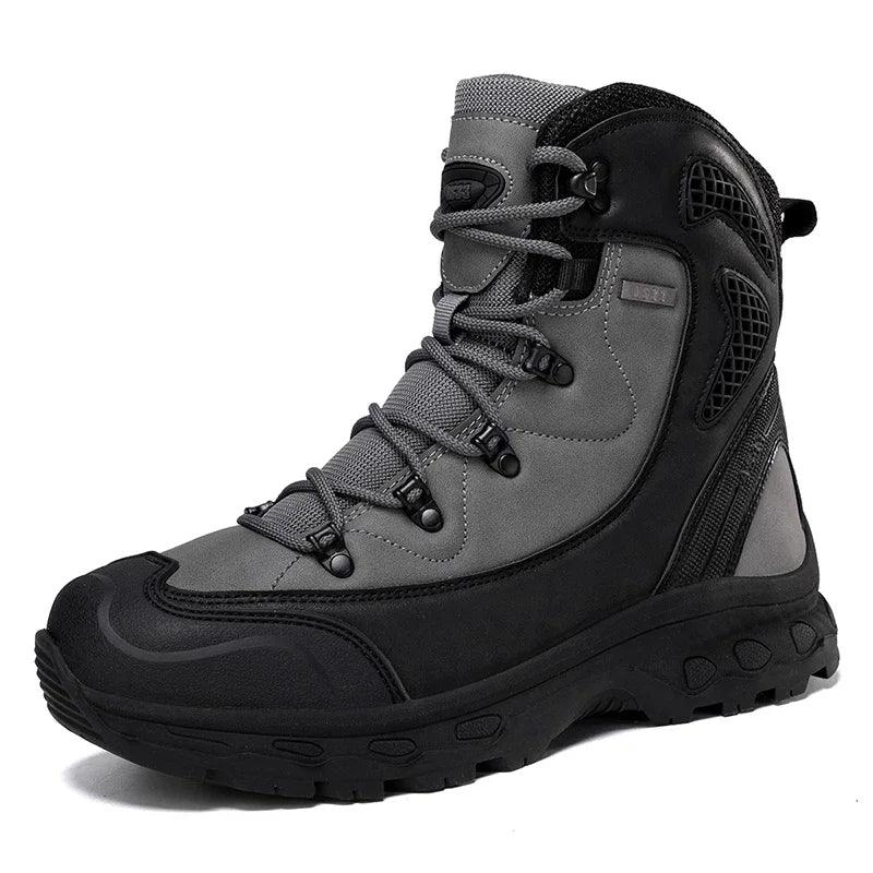 Men's Leather Desert Boots – Waterproof Work and Hiking Safety Shoes - JVMCL