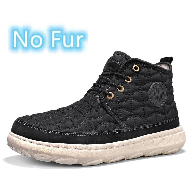 Comfortable Stylish Winter Warm Men’s Boots – Waterproof Non-Slip Plush Sneakers - JVMCL