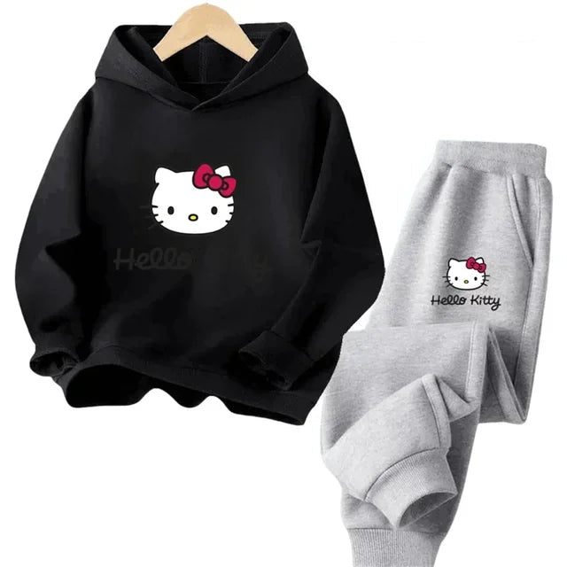 Girls' Hoodie & Pants Set – Cute Anime Tracksuit for Kids & Teens - JVMCL